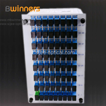 Splitter ottico SC / APC della scatola di distribuzione in fibra ottica 1X64